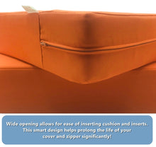 Load image into Gallery viewer, CouchPatito Water Repellent Sunkissed Orange Patio Cushion Cover
