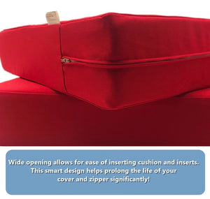 CouchPatito Water Repellent Lava Red Patio Cushion Cover