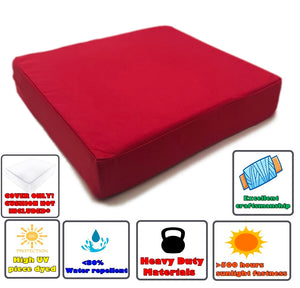 CouchPatito Water Repellent Lava Red Patio Cushion Cover