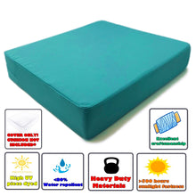 Load image into Gallery viewer, CouchPatito Water Repellent Serenity Teal Patio Cushion Cover
